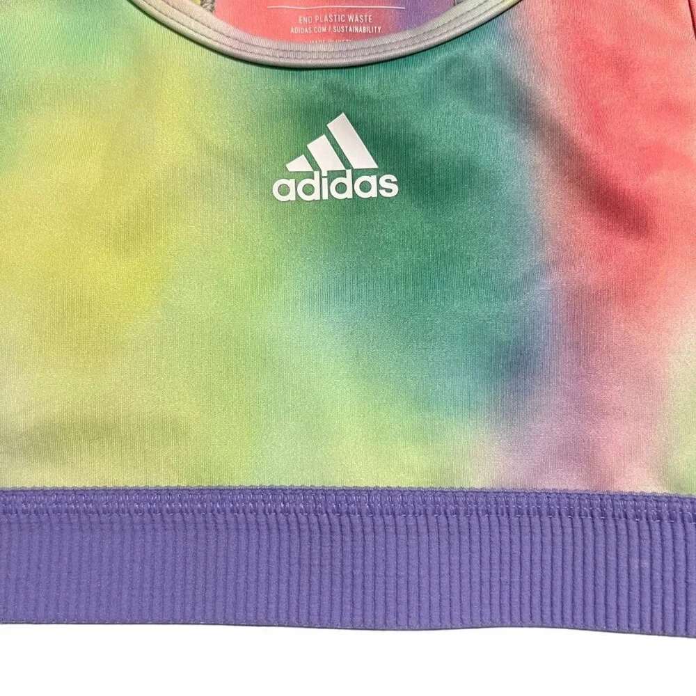 Adidas L (14) TechFit Tie Dye Sports Bra - Picture 3 of 5